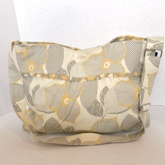 Bag Envy Handbags Handbags - Amy Butler Floral Patterned CROSSBODY Bag - Yellow/ Gray by BAGENVY HANDBAGS EUC